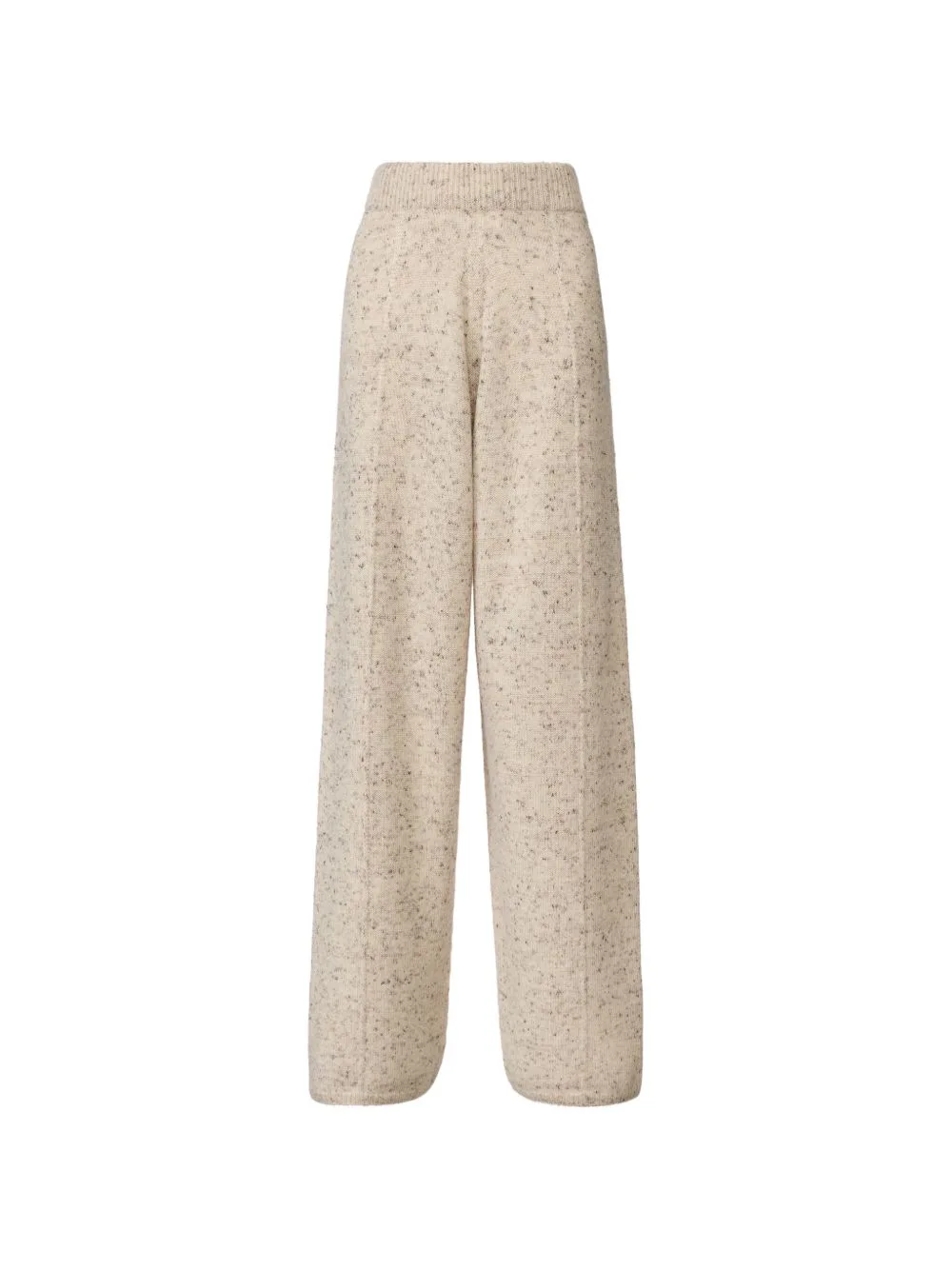 Marl-Knit Wide-Leg Trousers