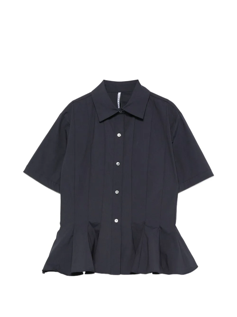 Peplum-Hem Short-Sleeve Shirt