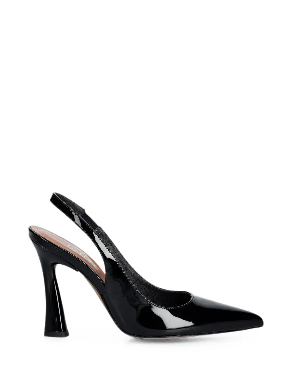 Dressy Patent-Finish Leather Slingback Pumps