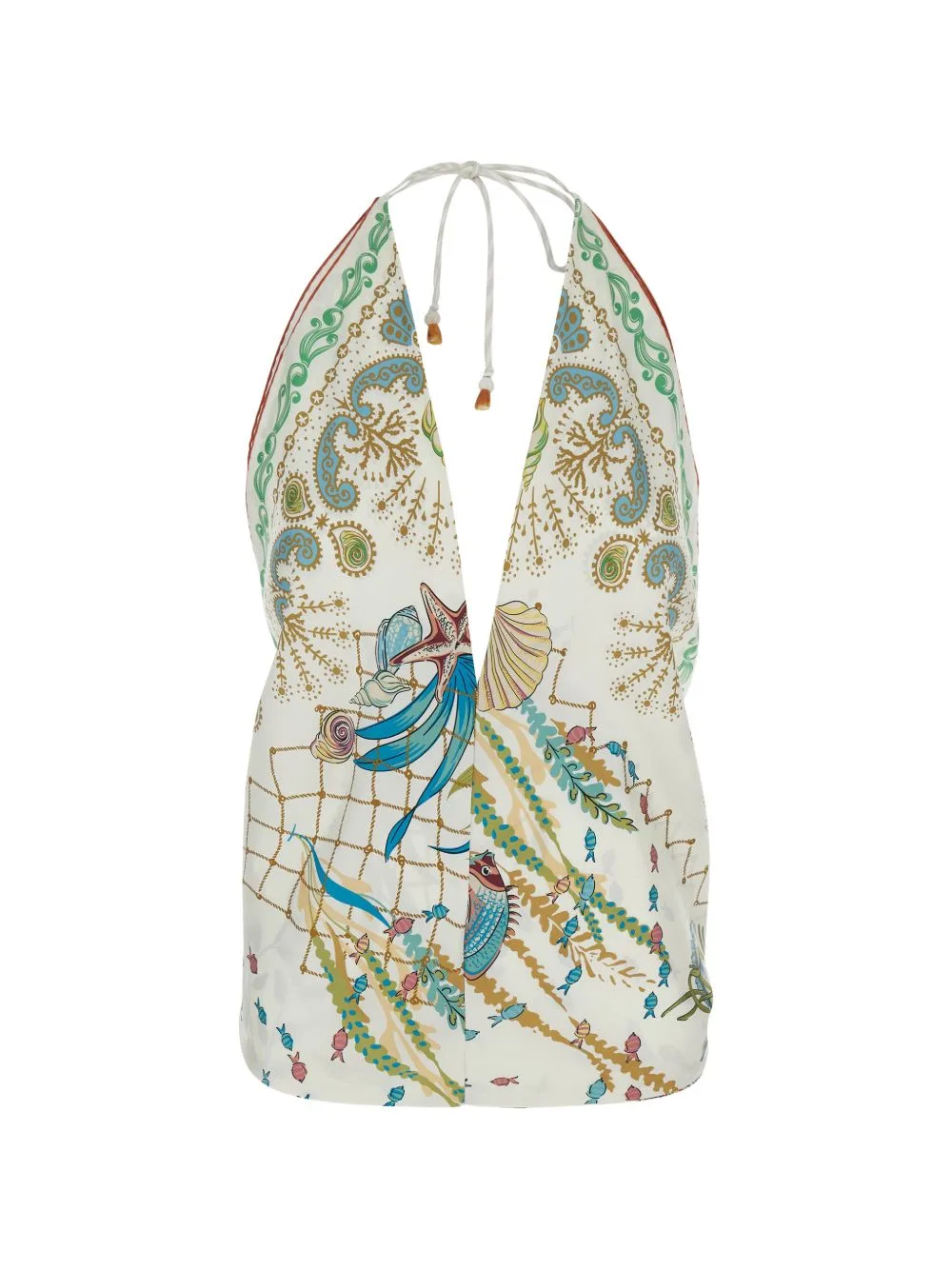 Patterned Halterneck Top