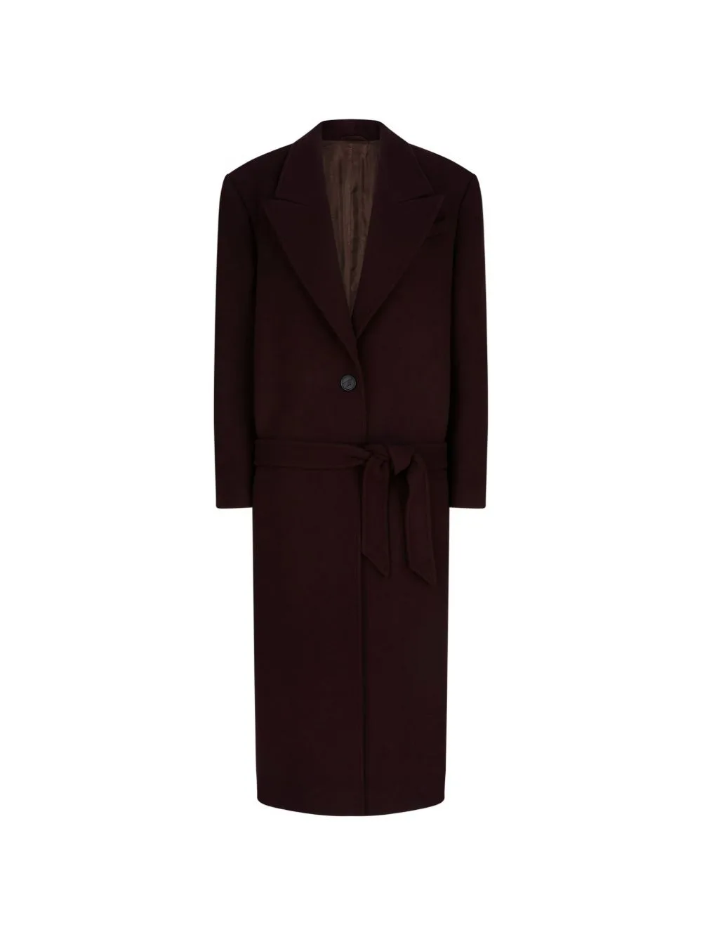 Belted Twill-Wool Coat