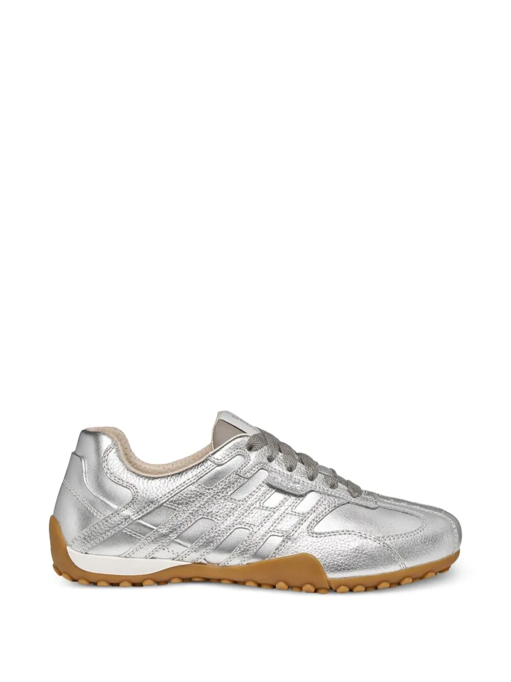 Snake Metallic-Finish Paneled Sneakers