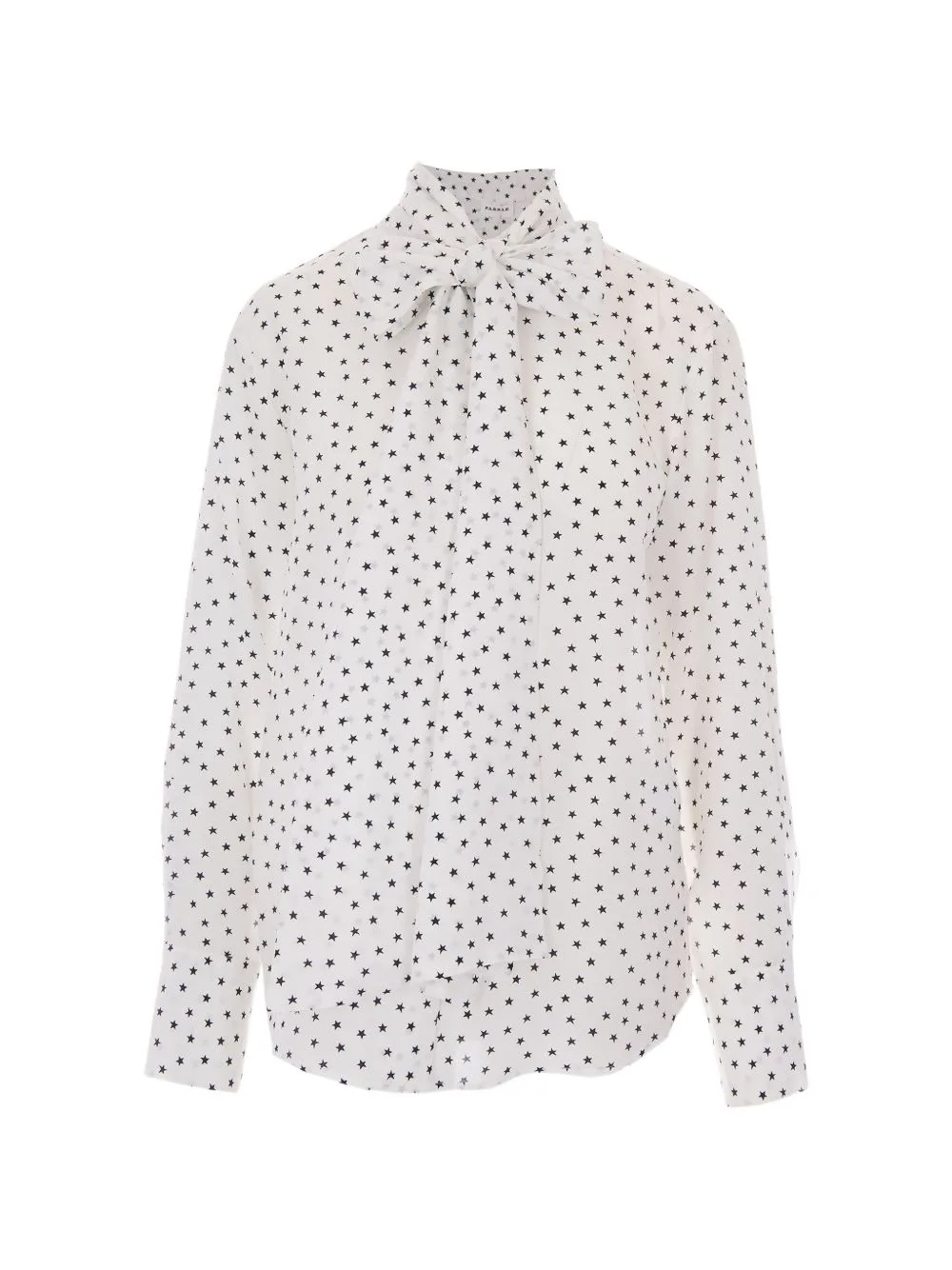 Star-Print Pussy-Bow Blouse