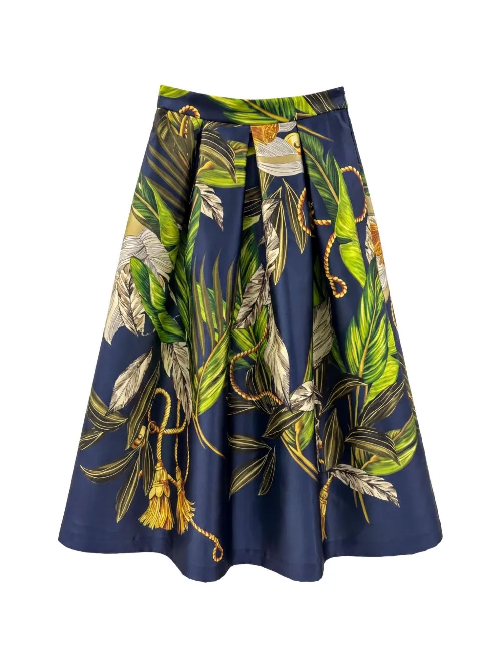 Leaf-Print Skirt