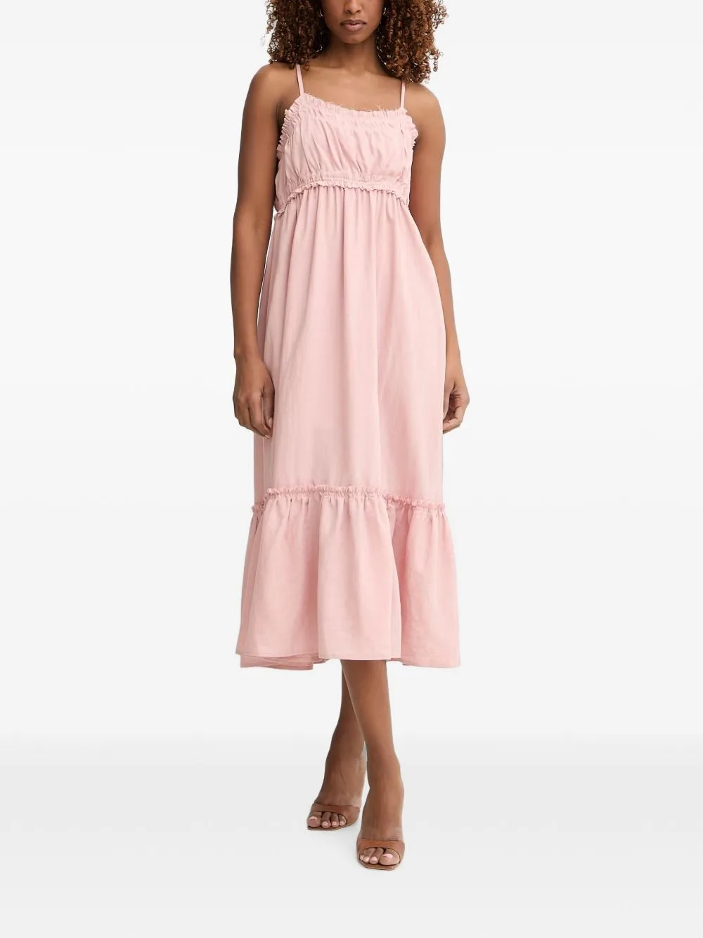 Ruffled Tiered Midi Dress