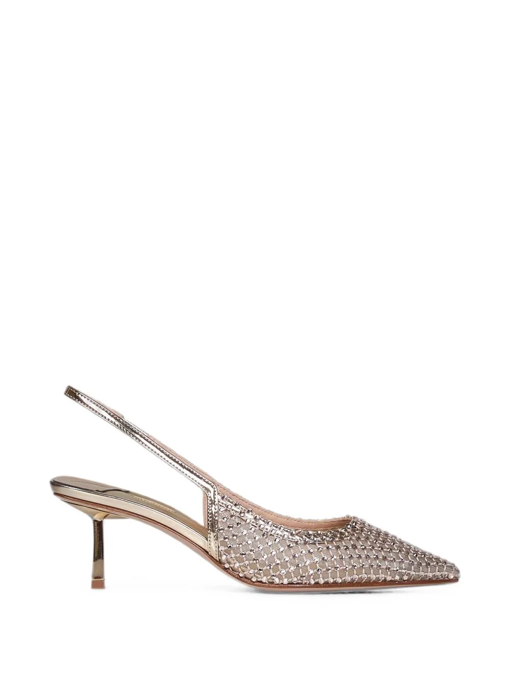 Gilda Crystal-Embellished Mesh Pumps