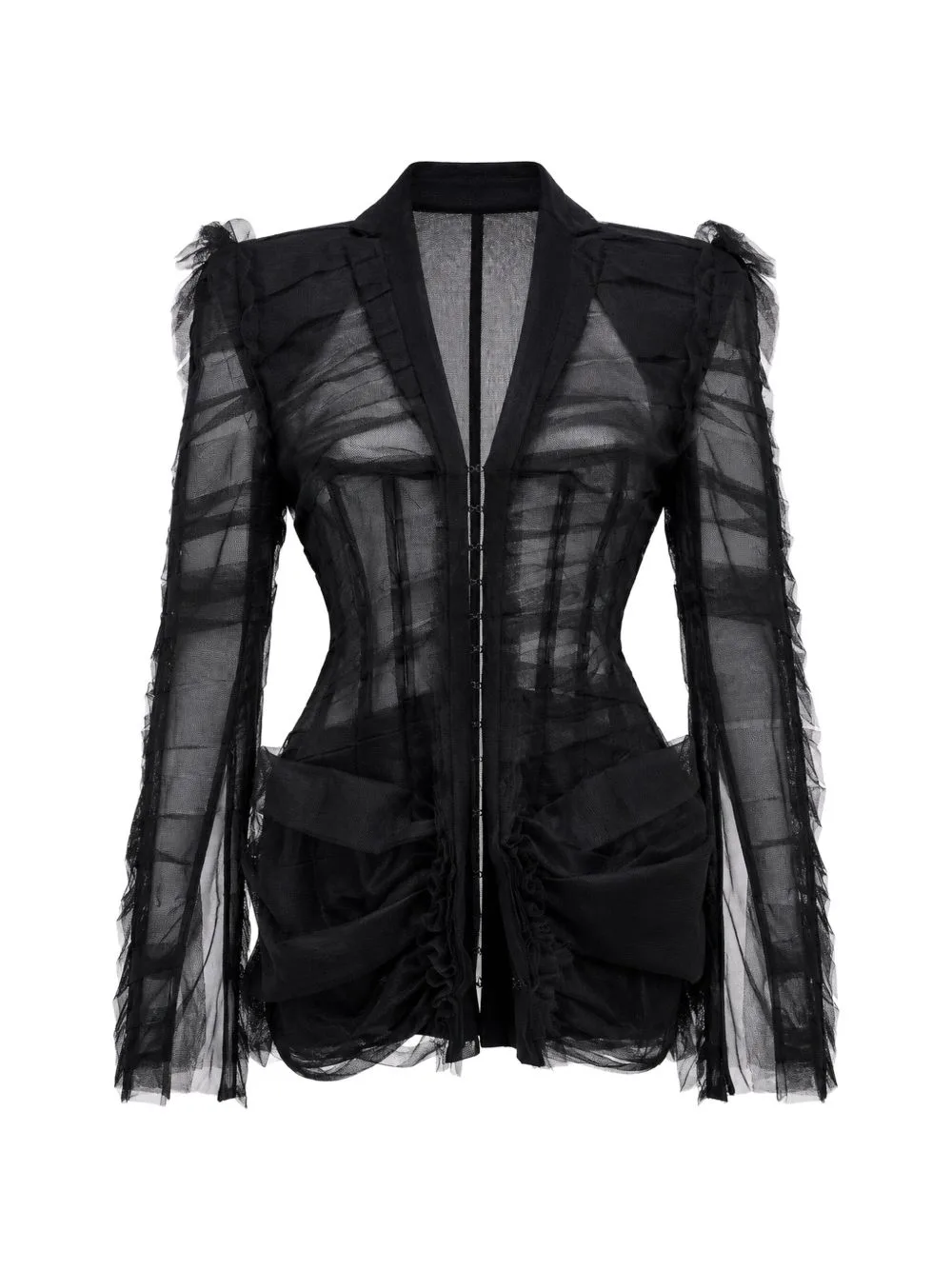Ruffled-Detail Jacket