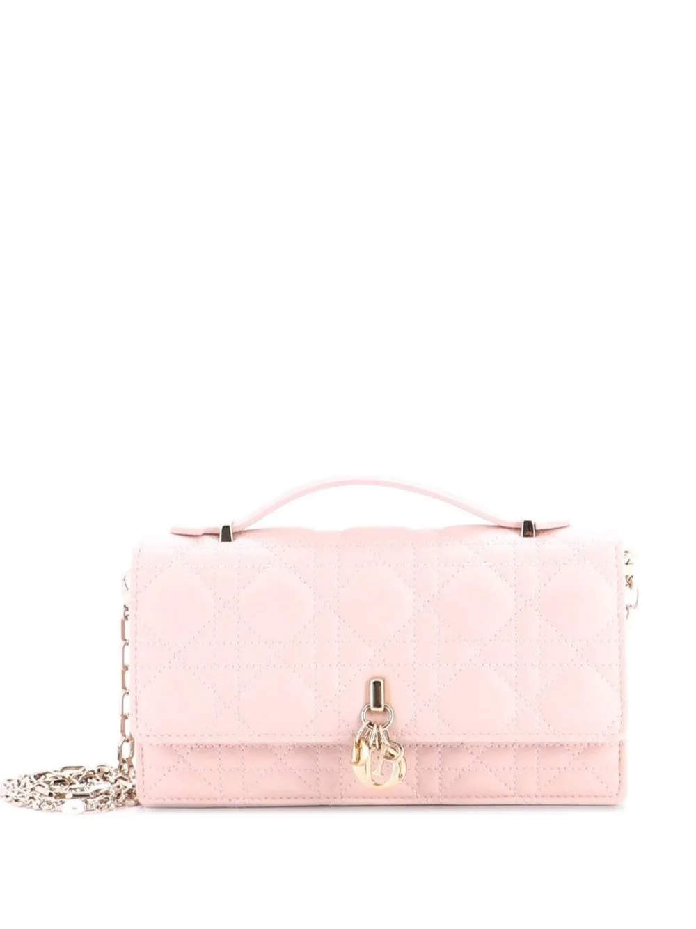 My Dior Top Handle Flap Bag Cannage Quilt Lambskin Mini Crossbody Bag
