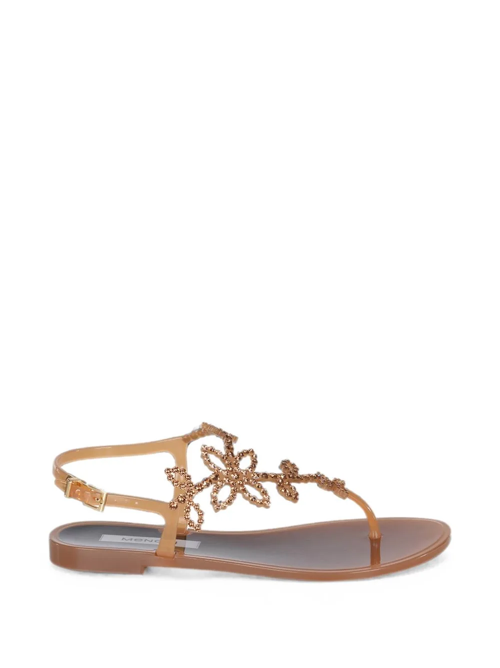 Crystal-Embellished Floral-Detail Sandals