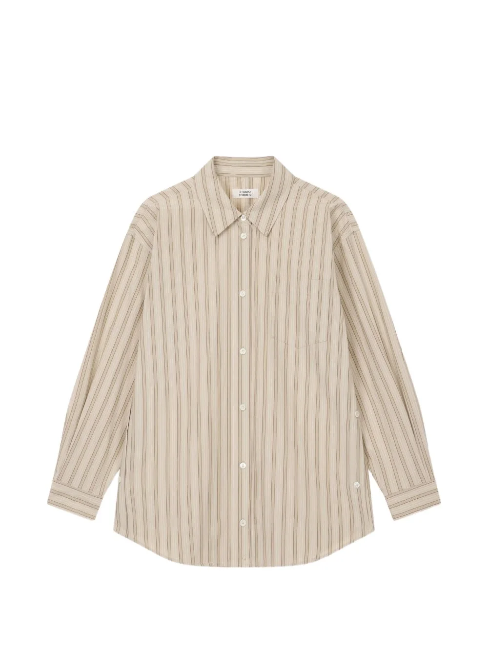Striped Button-Down Cotton Shirt