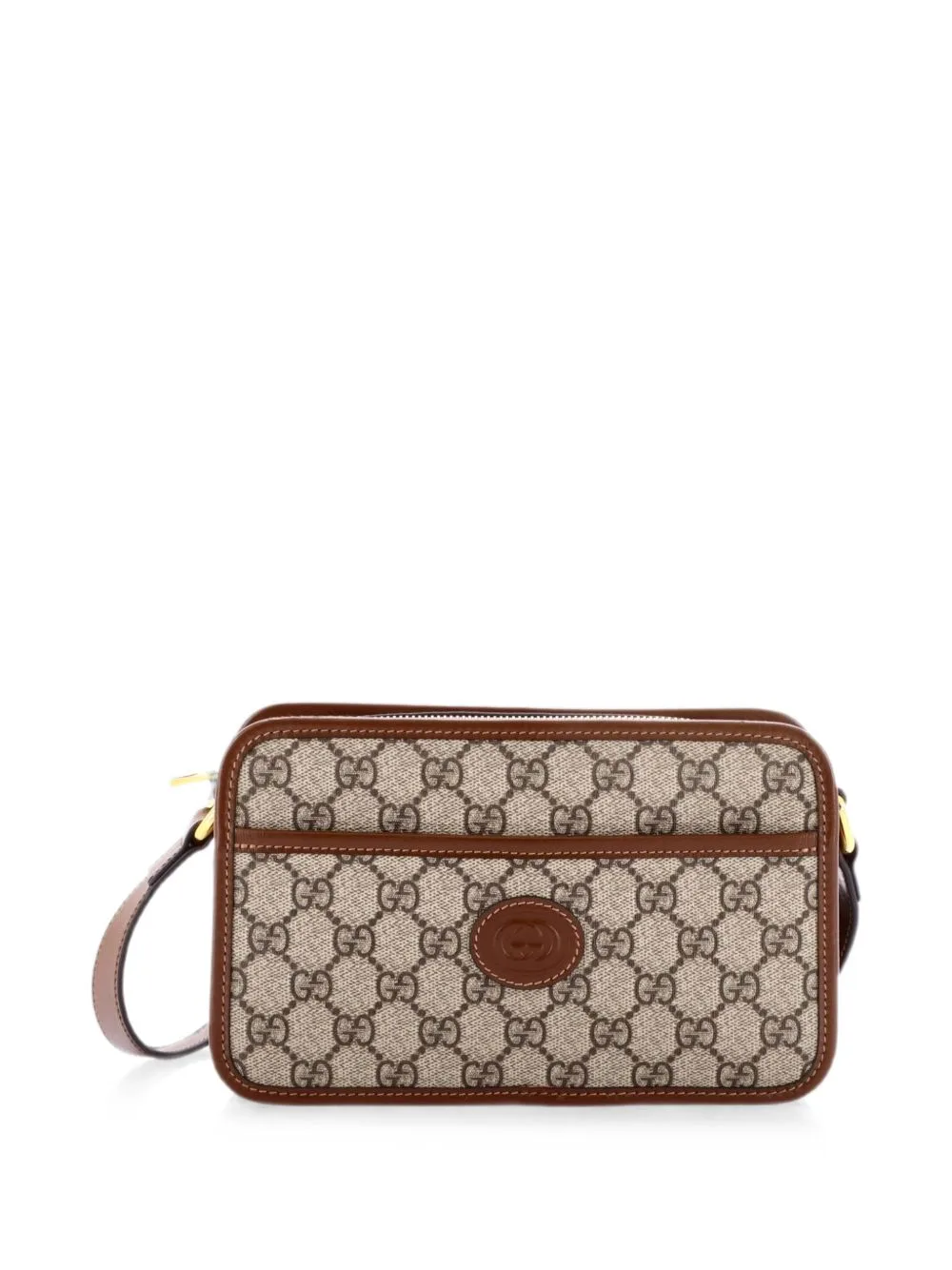 Interlocking G Patch Camera Bag GG Coated Canvas Mini Crossbody Bag
