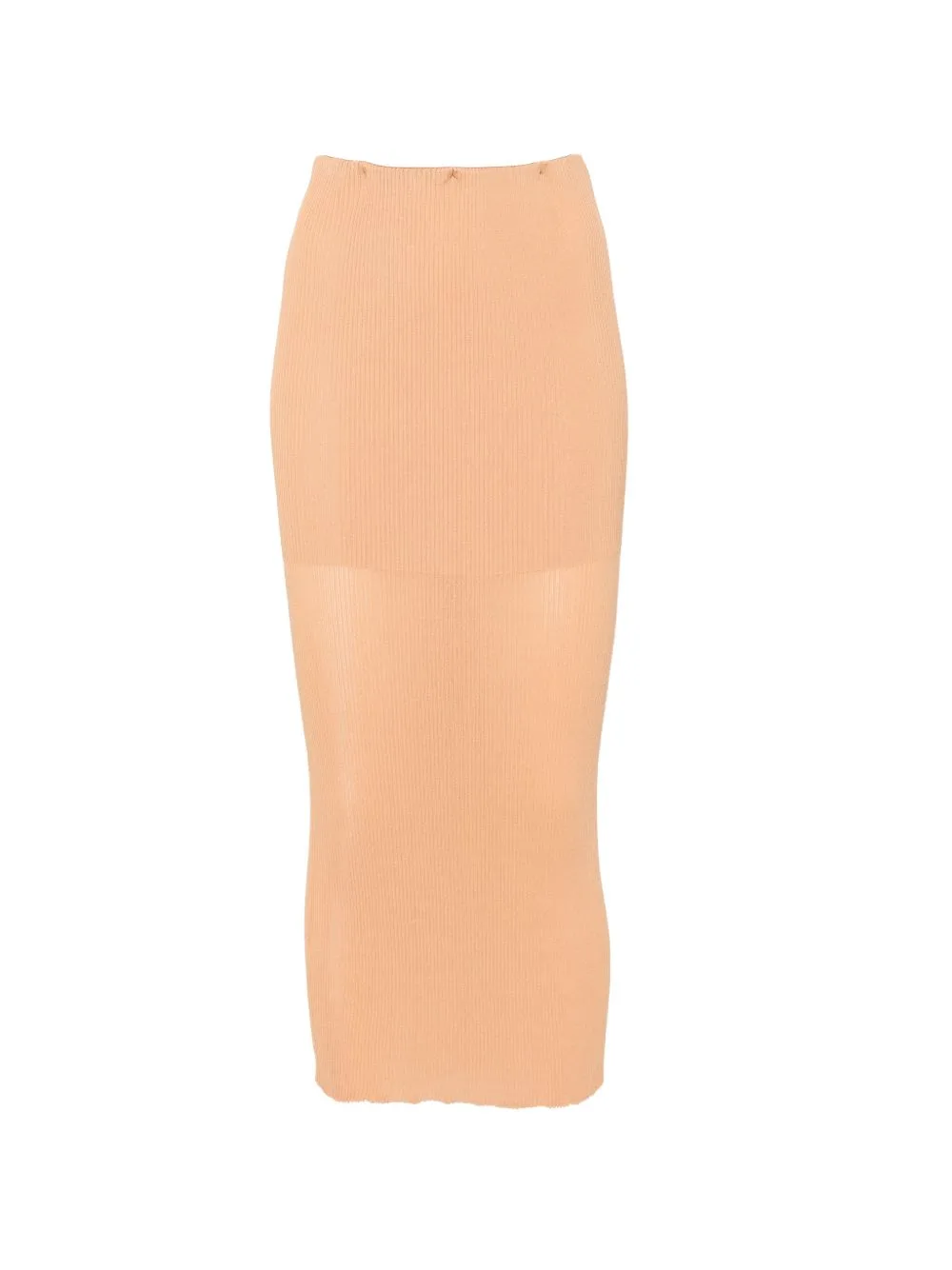 Ribbed-Knit Midi Skirt
