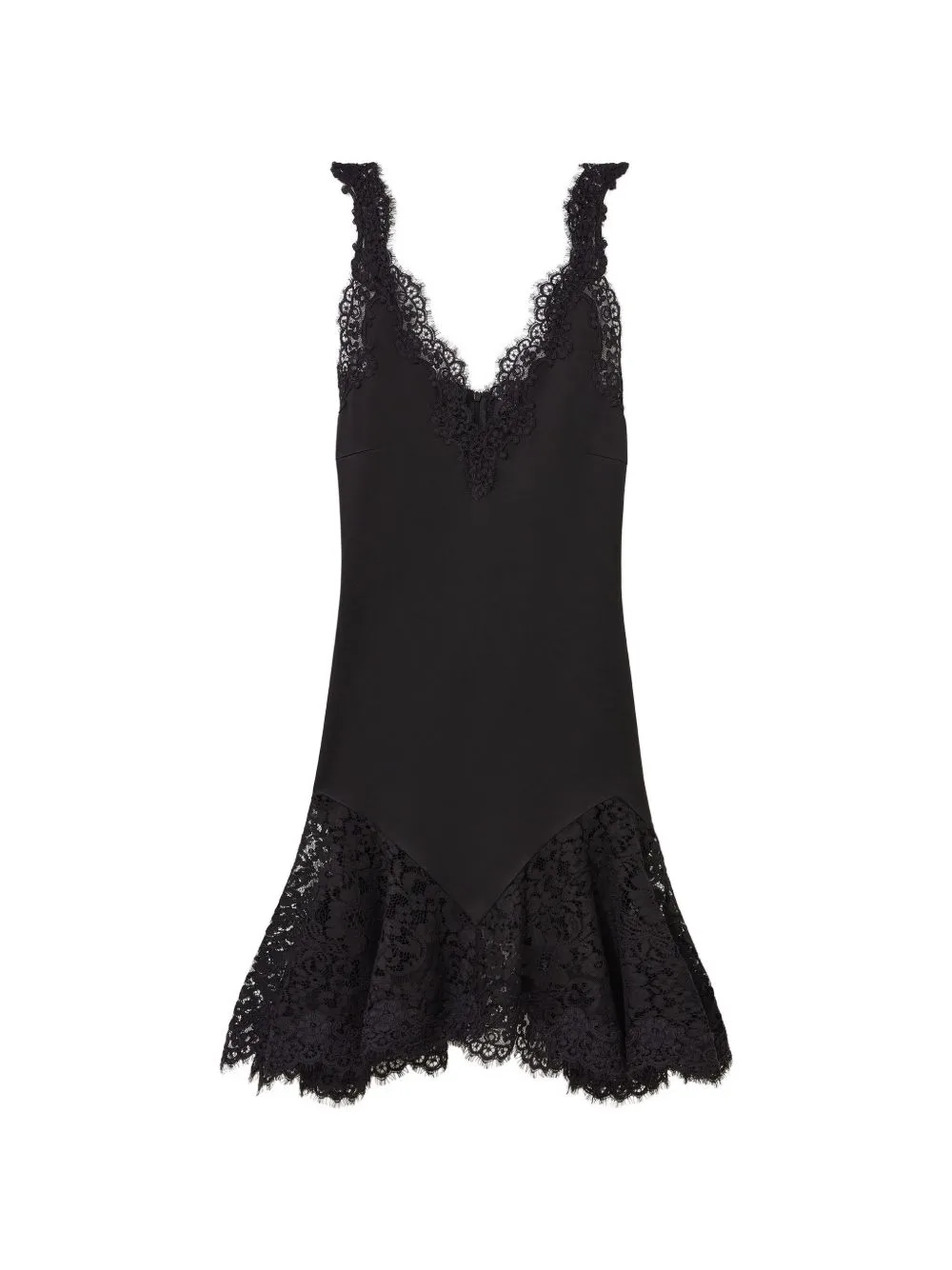 Lace-Trim Sleeveless Dress