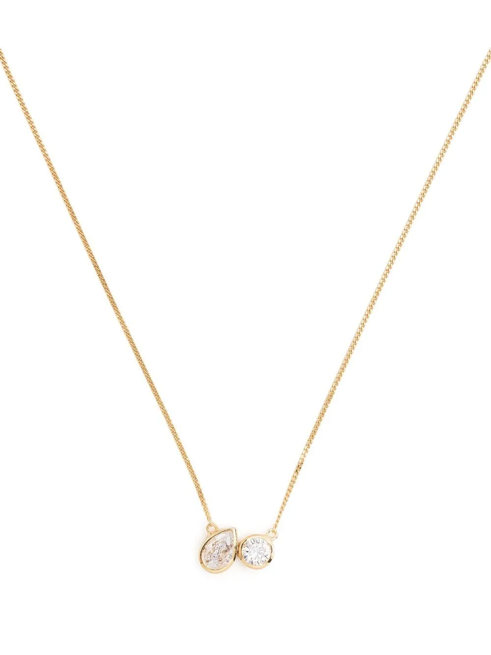 Crystal Pendant Chain Link Necklace