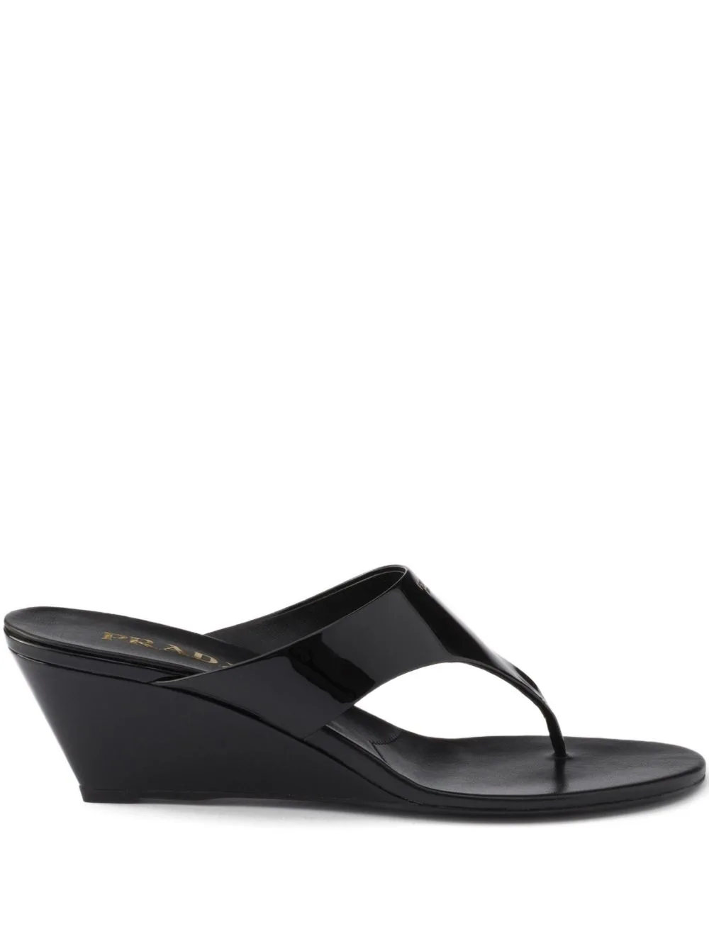 Logo-Print Wedge Sandals