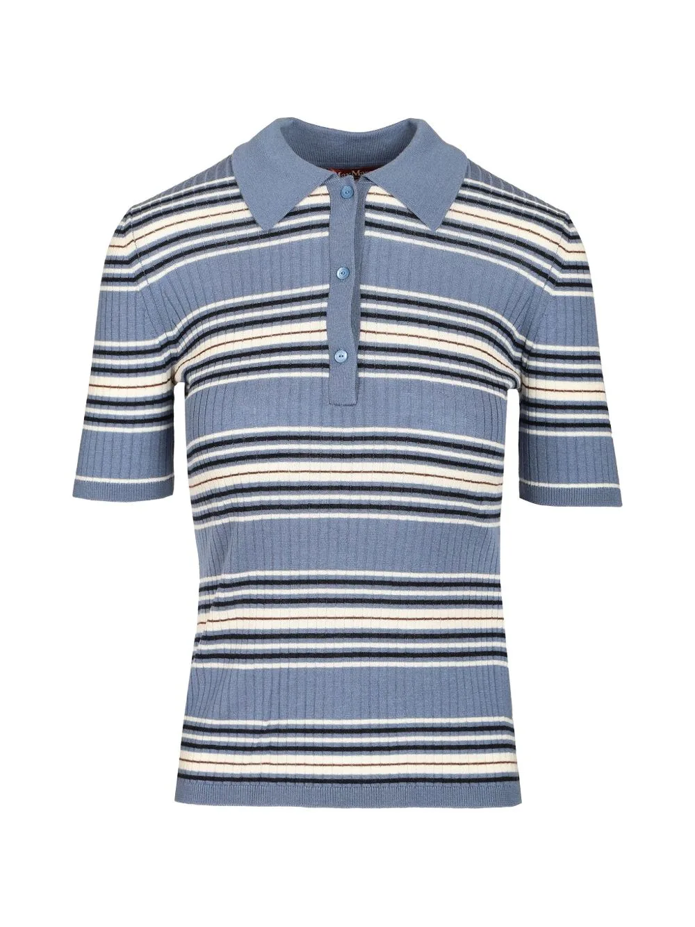 Tallero Striped-Knit Polo Shirt