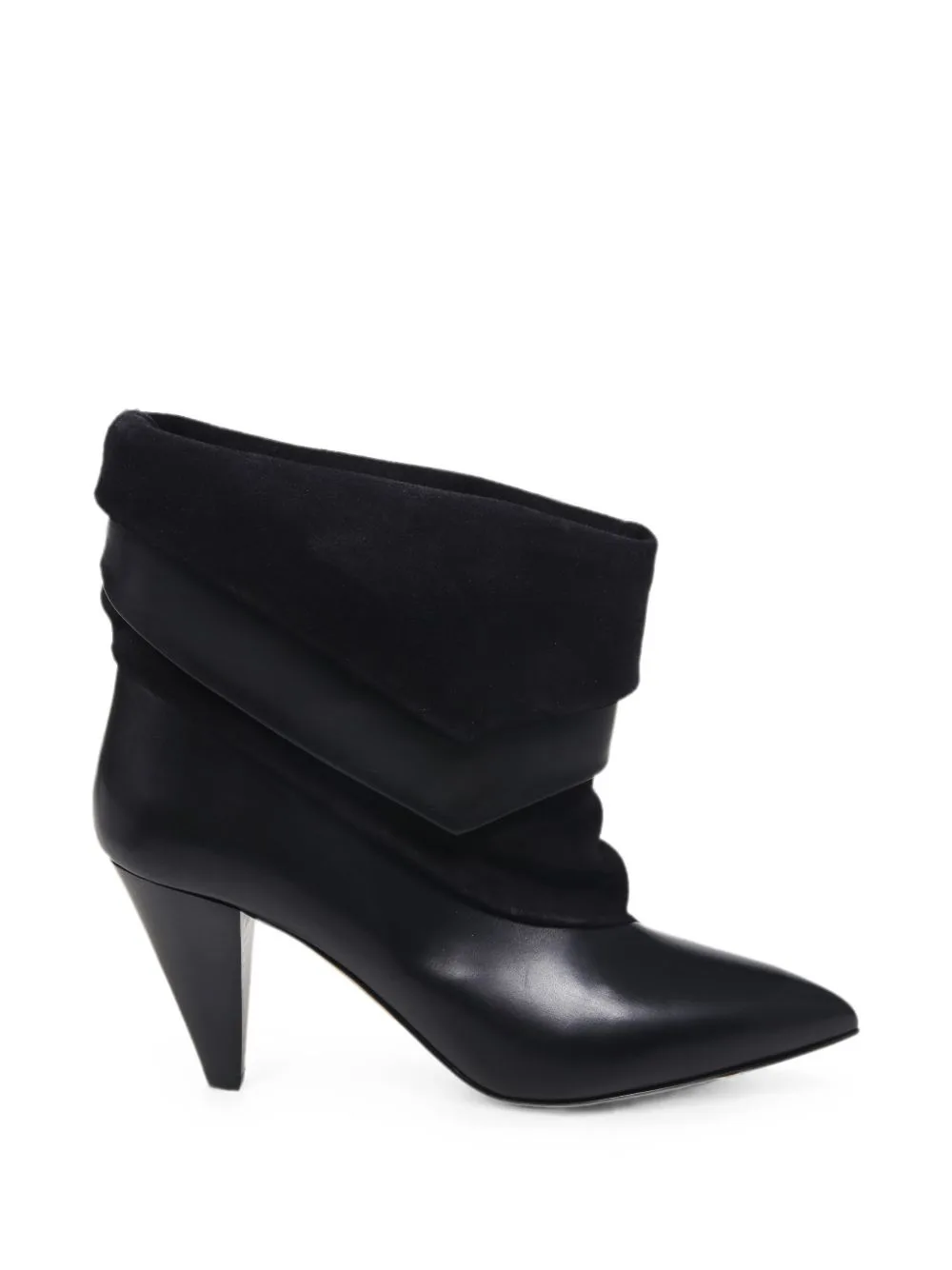 Panelled Pointed-Toe Ankle Boots