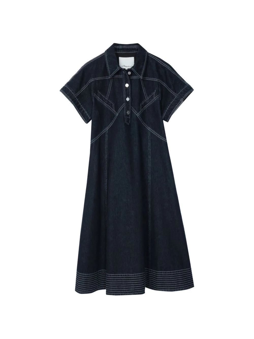 Short-Sleeves Midi Dress