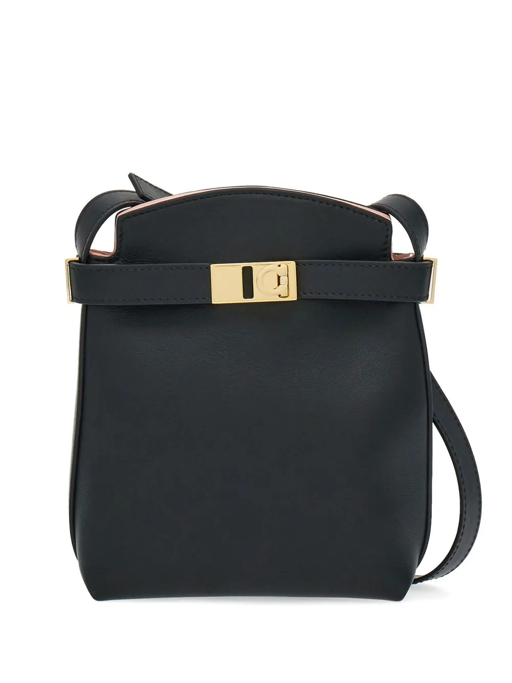 Hug Gancini-Plaque Leather Phone Holder