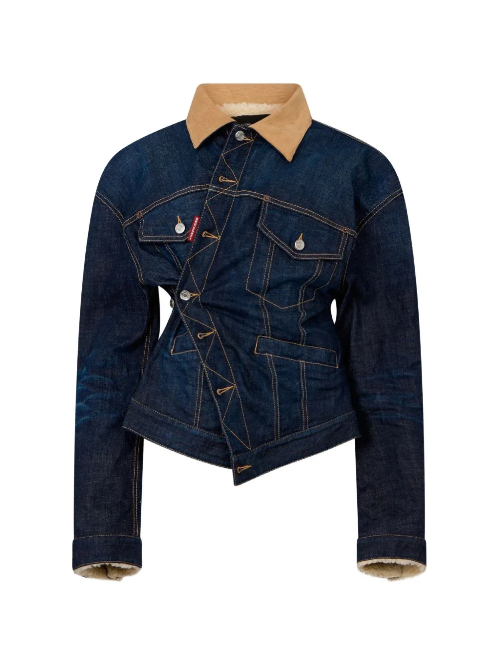 Dark Urban Wrap Oversized Jean Jacket