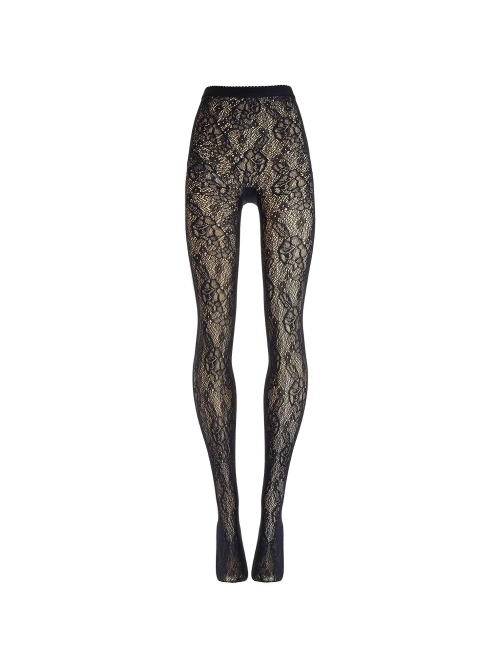 Floral Lace-Mesh Tights