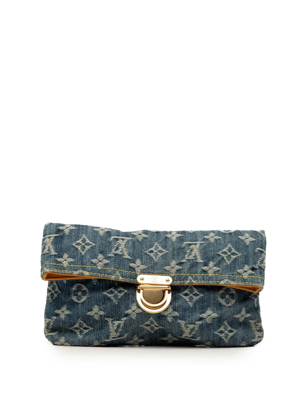 2006 Monogram Denim Pochette Plate Clutch Bag