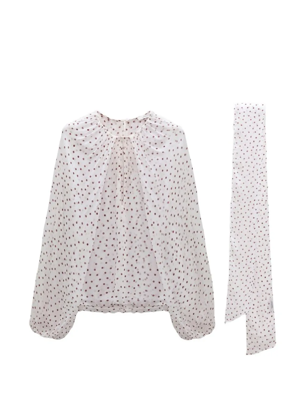 Dancing Dots Polka-Dot Blouse