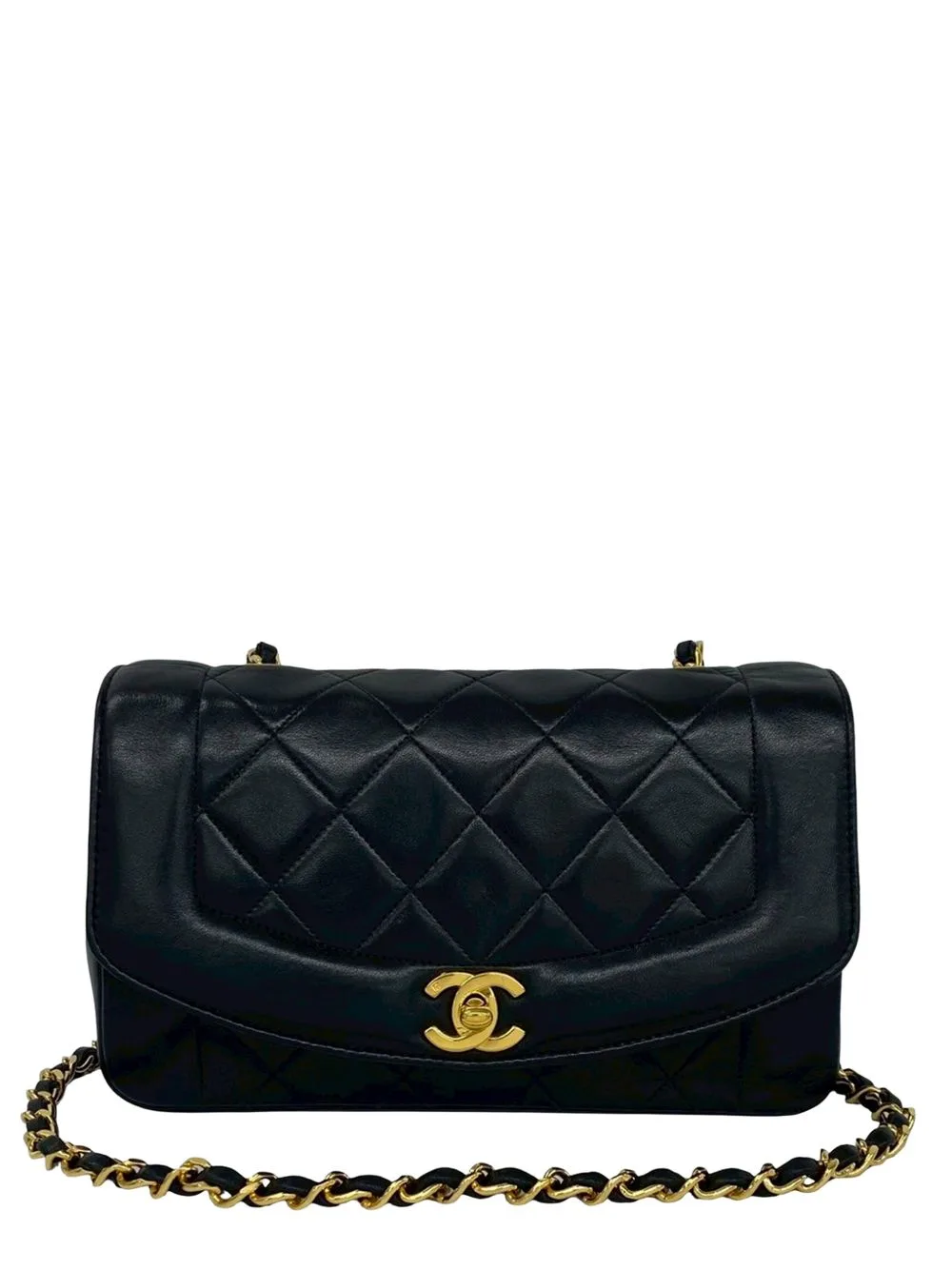 1991-1994 Small Lambskin Diana Flap Crossbody Bag