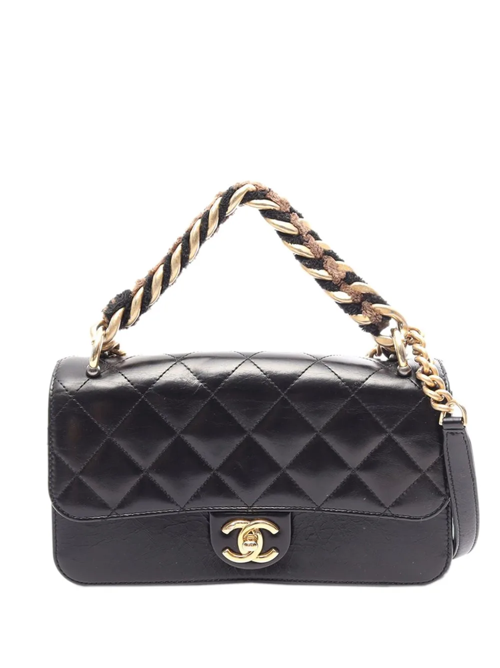 2017-2018 Small Quilted Calfskin Straight Lined Flap Satchel