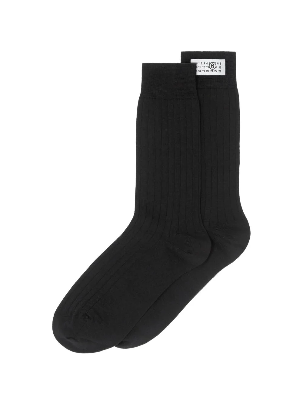 Ribbed Logo-Patch Socks