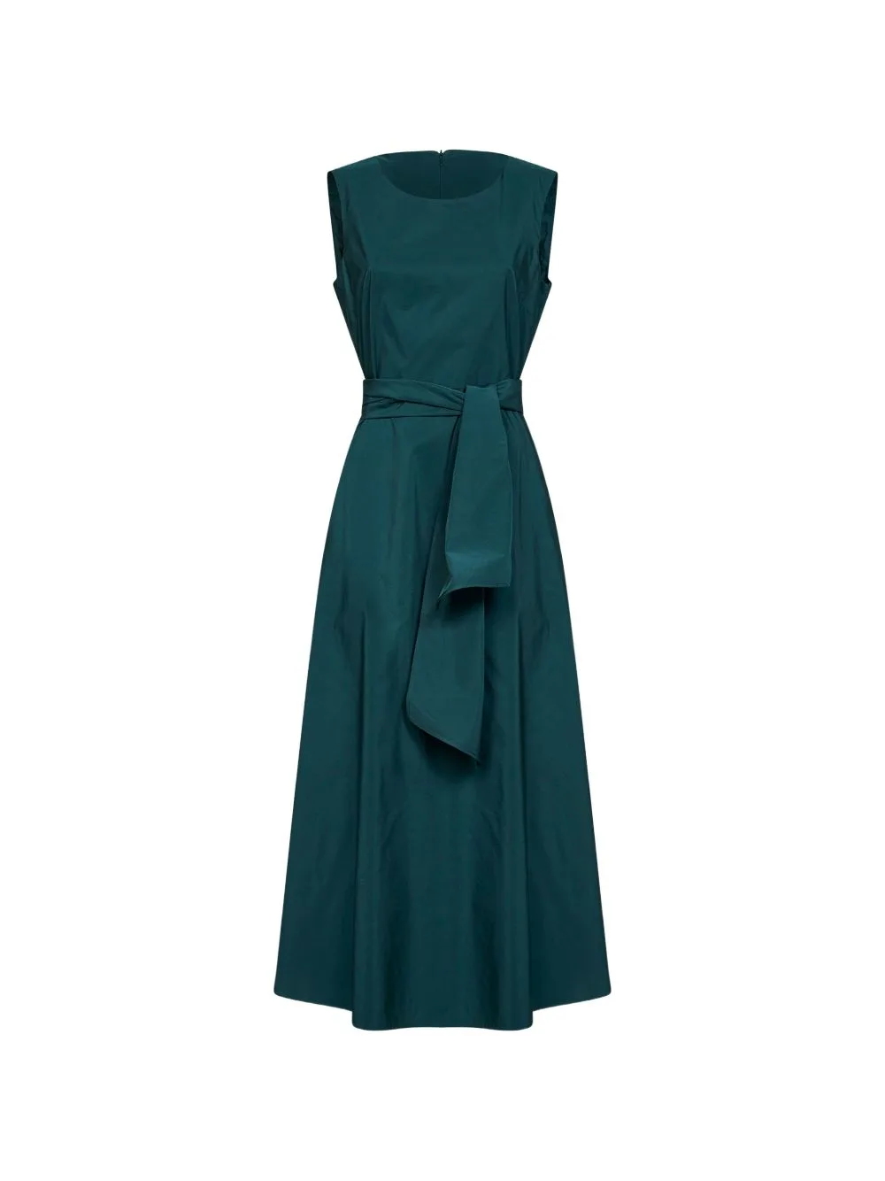 Belted Sleeveless Midi Dress