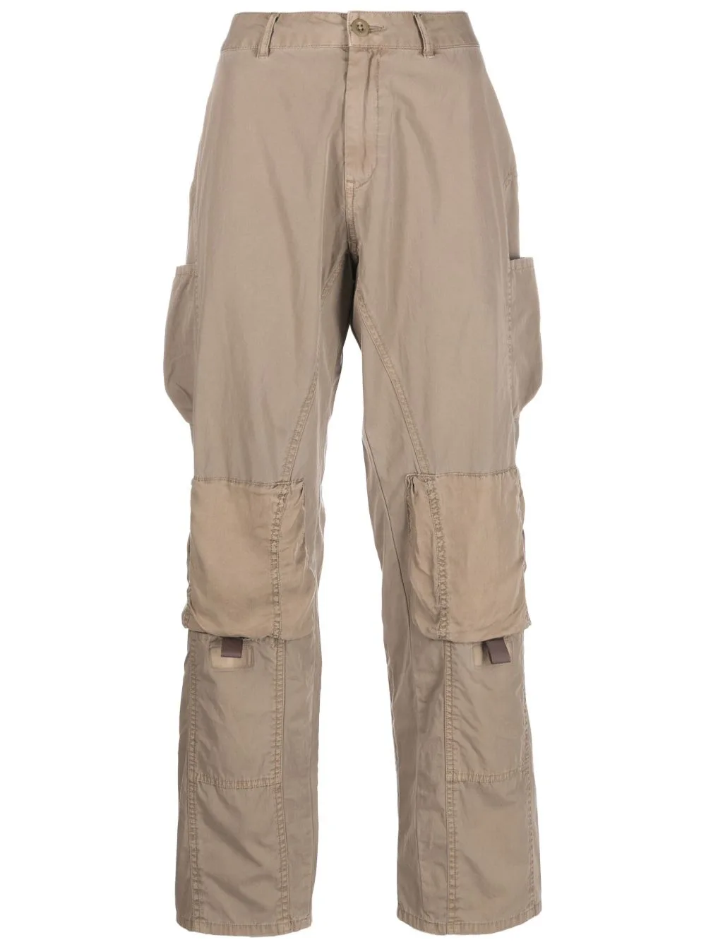 Panel-Detail Straight-Leg Trousers