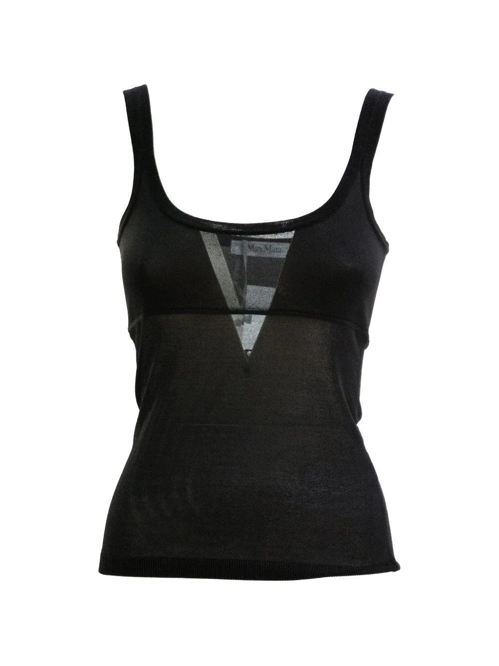 Sheer-Panel Tank Top