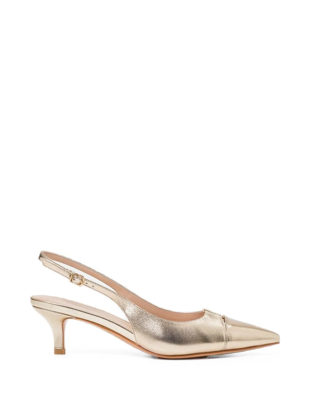 Metallic-Effect Logo-Plaque Pumps