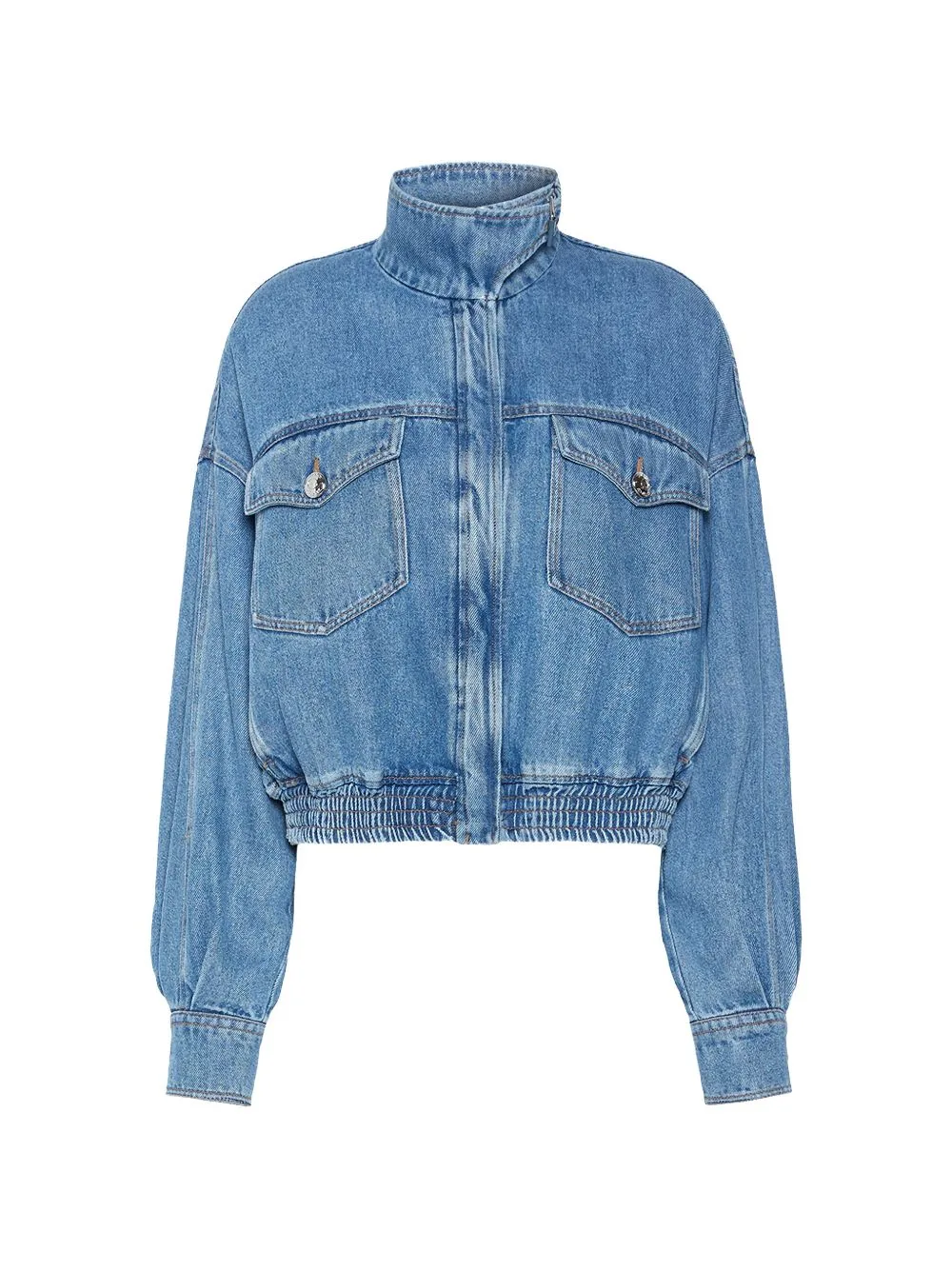 Elasticated-Waist Denim Jacket