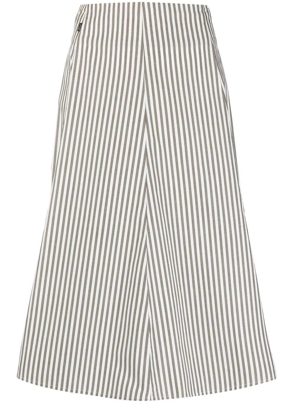 Stripe-Pattern A-Line Skirt