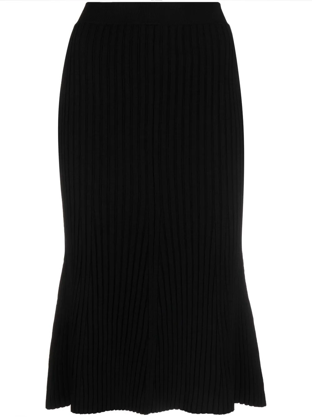 Rib-Knit Midi Skirt