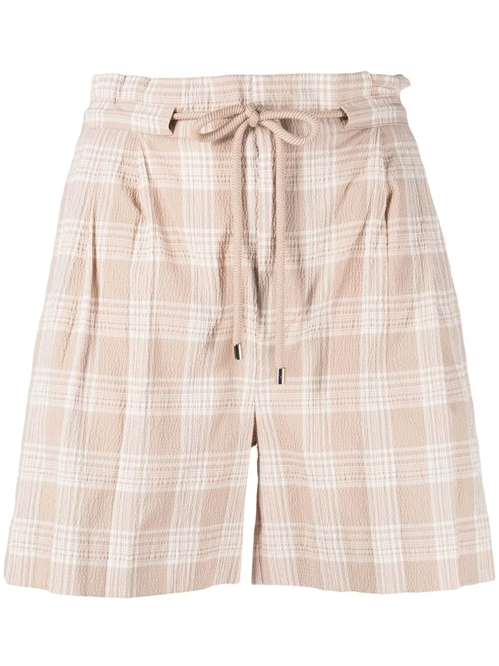 Check-Print Seersucker Shorts