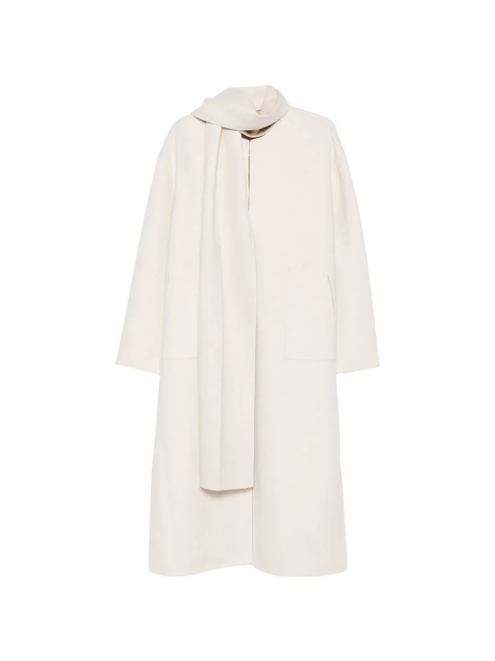 Camilla Scarf-Detail Longline Reversible Coat