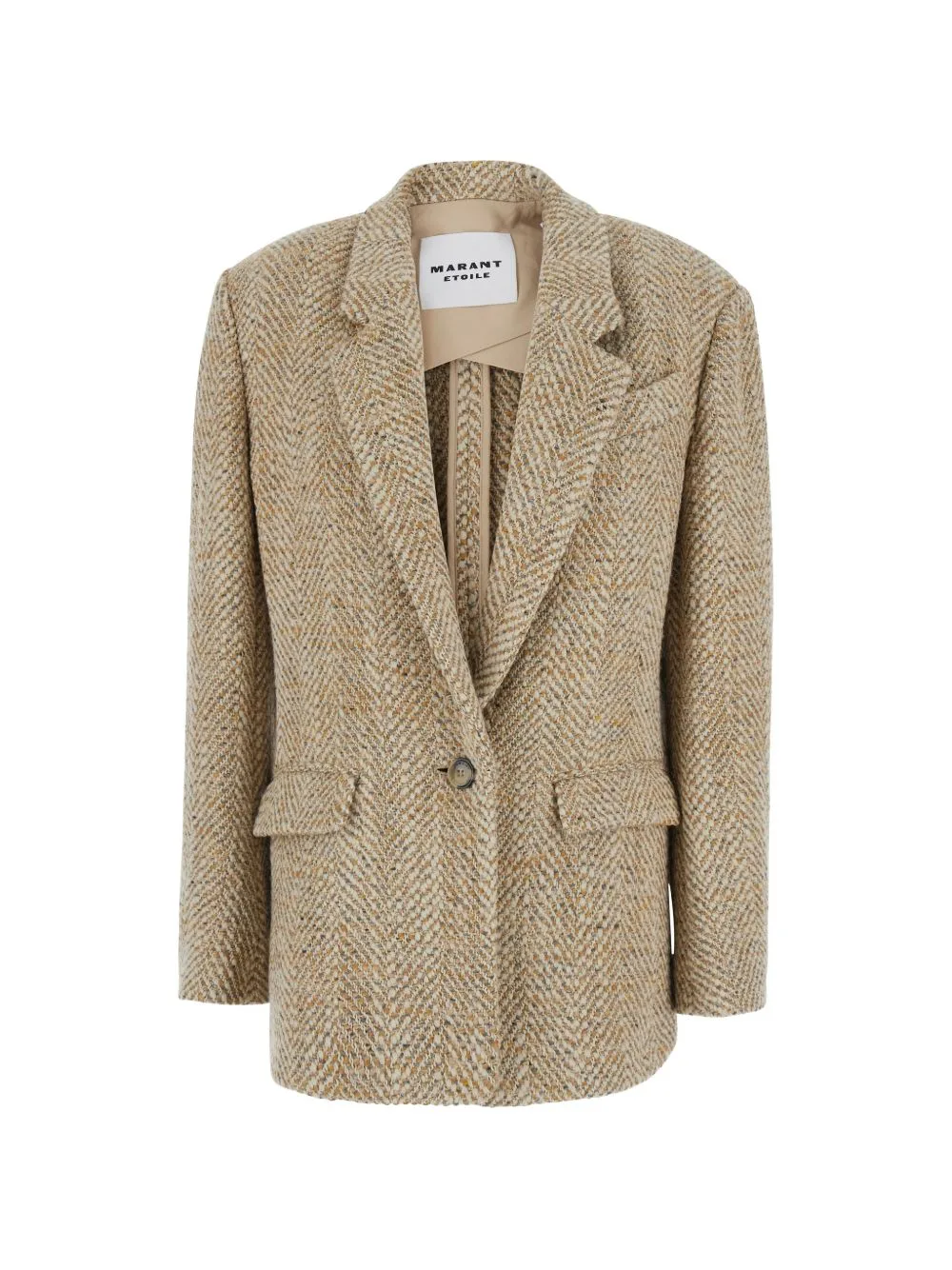 Parly Herringbone-Knit Single-Breasted Blazer