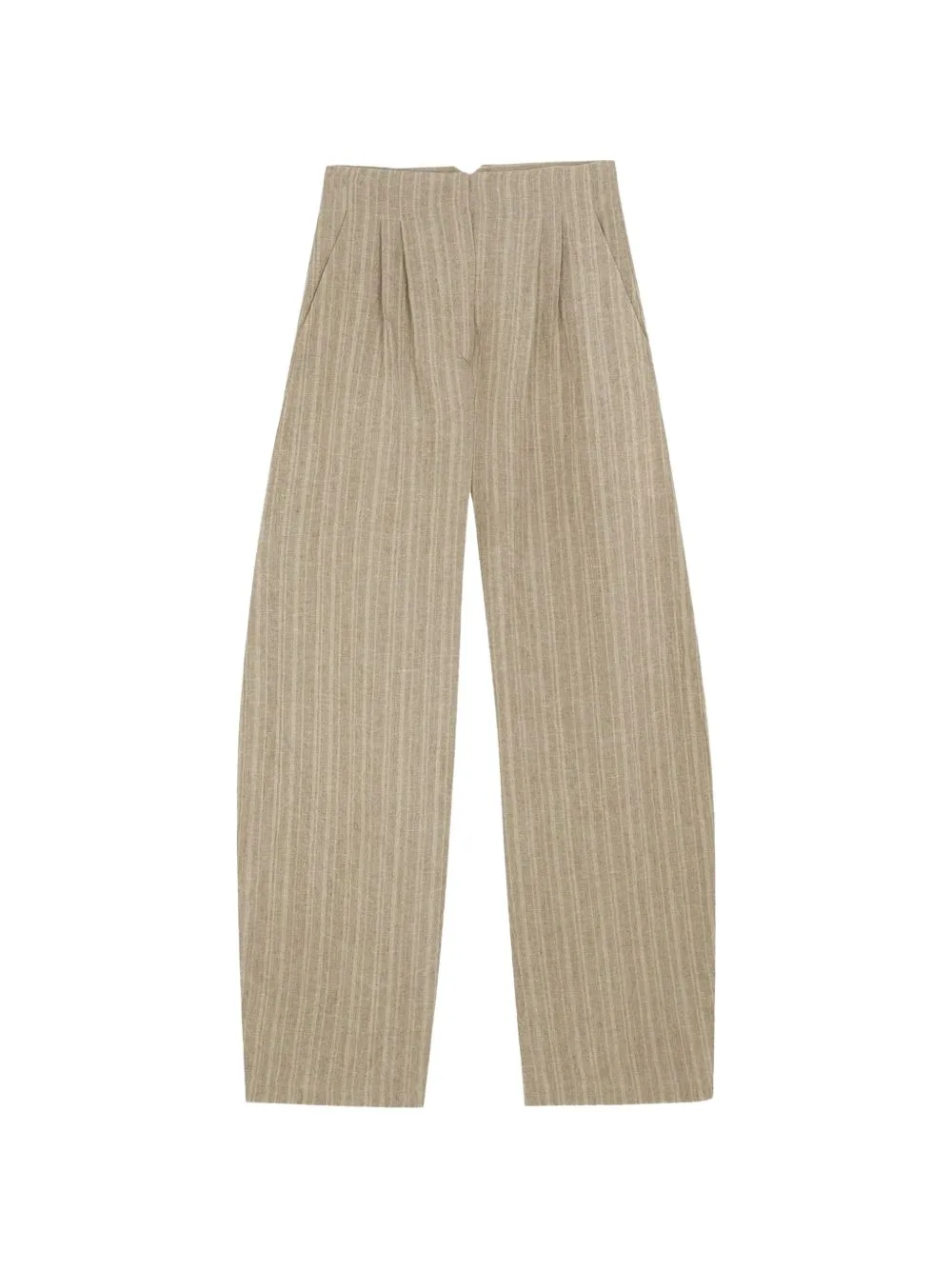 Camila Linen Straight-Leg Trousers