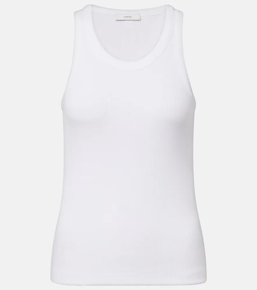 Ribbed-Knit Jersey Tank Top
