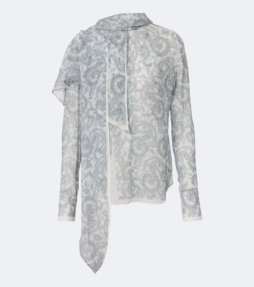 Caped Paisley Silk Crêpe Blouse by Acne Studios