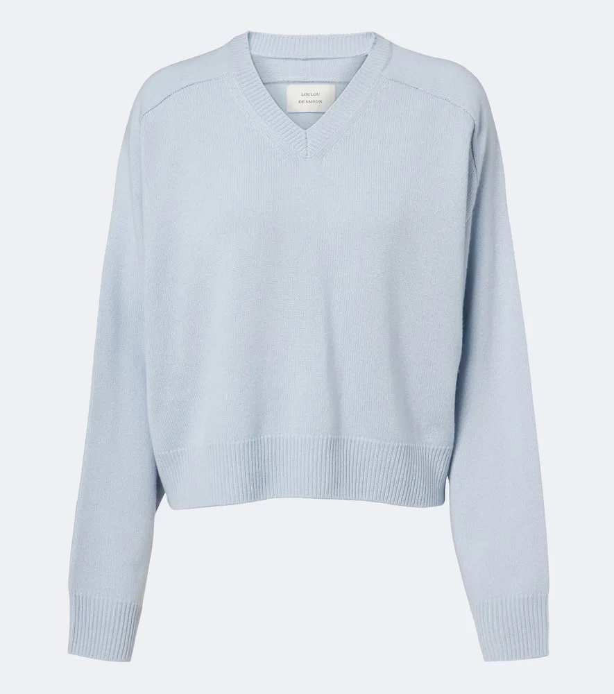 Anzor Cropped Cashmere Sweater by Loulou de Saison