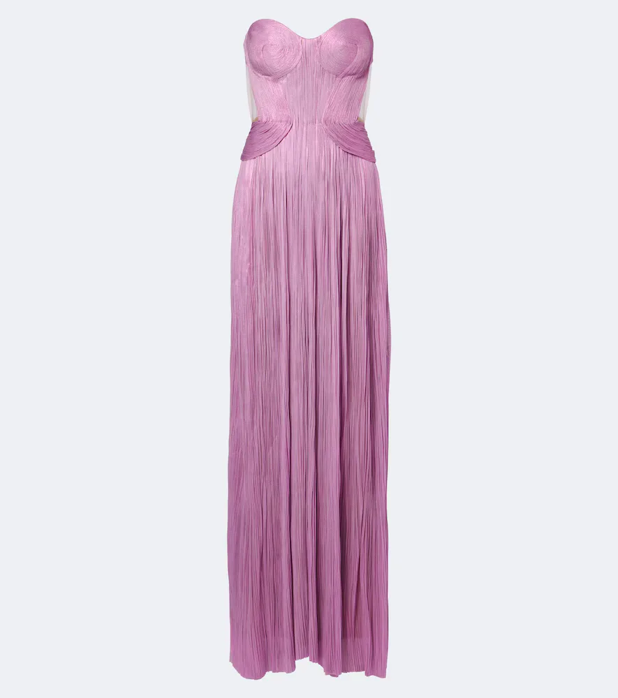 Kamina Metallic Silk Corset Gown by Maria Lucia Hohan