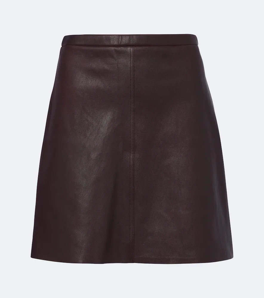 Lucie Leather Miniskirt by Stouls