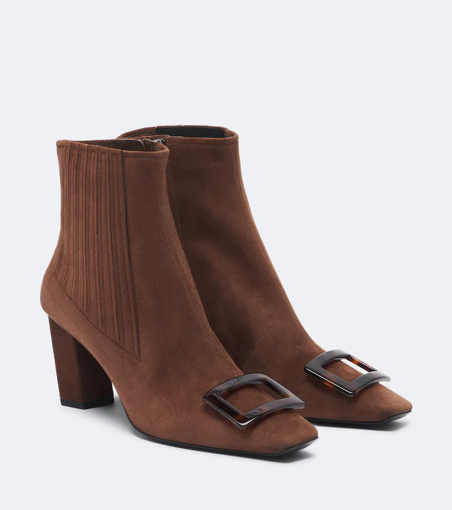 Belle Vivier Suede Ankle Boots by Roger Vivier