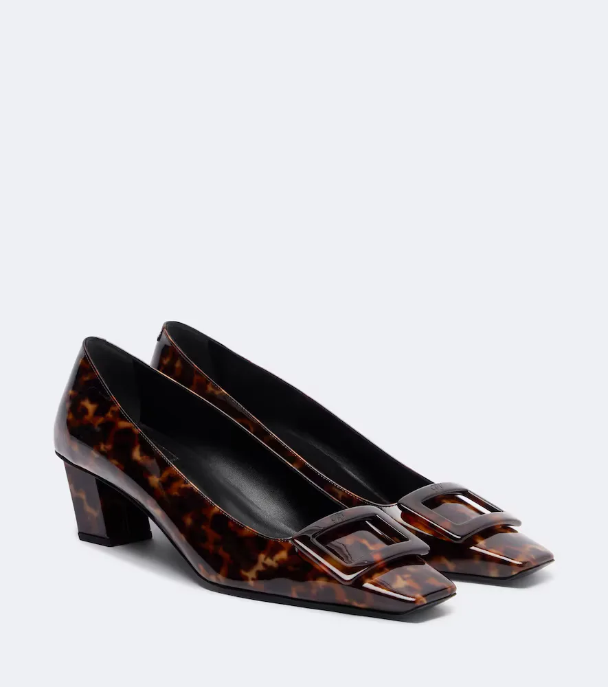 Belle Vivier Printed Patent Leather Pumps by Roger Vivier
