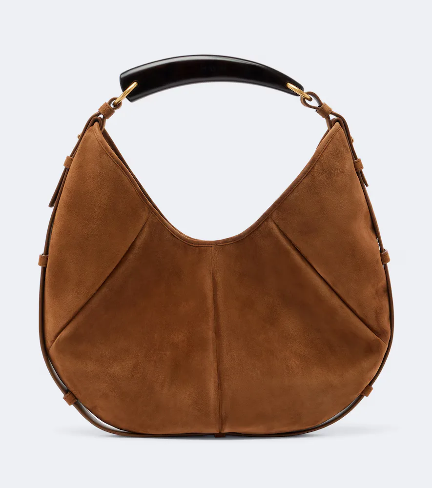 Mombasa Medium Suede Shoulder Bag