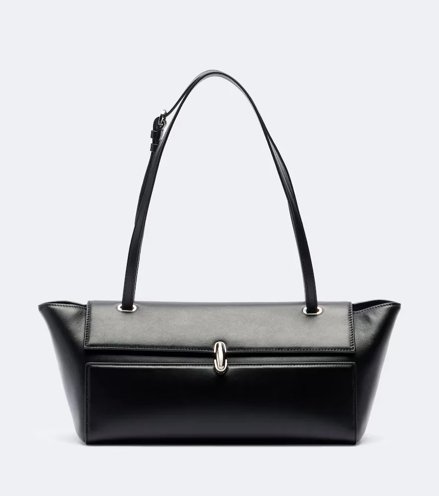 Symmetry Trapeze Medium Leather Shoulder Bag